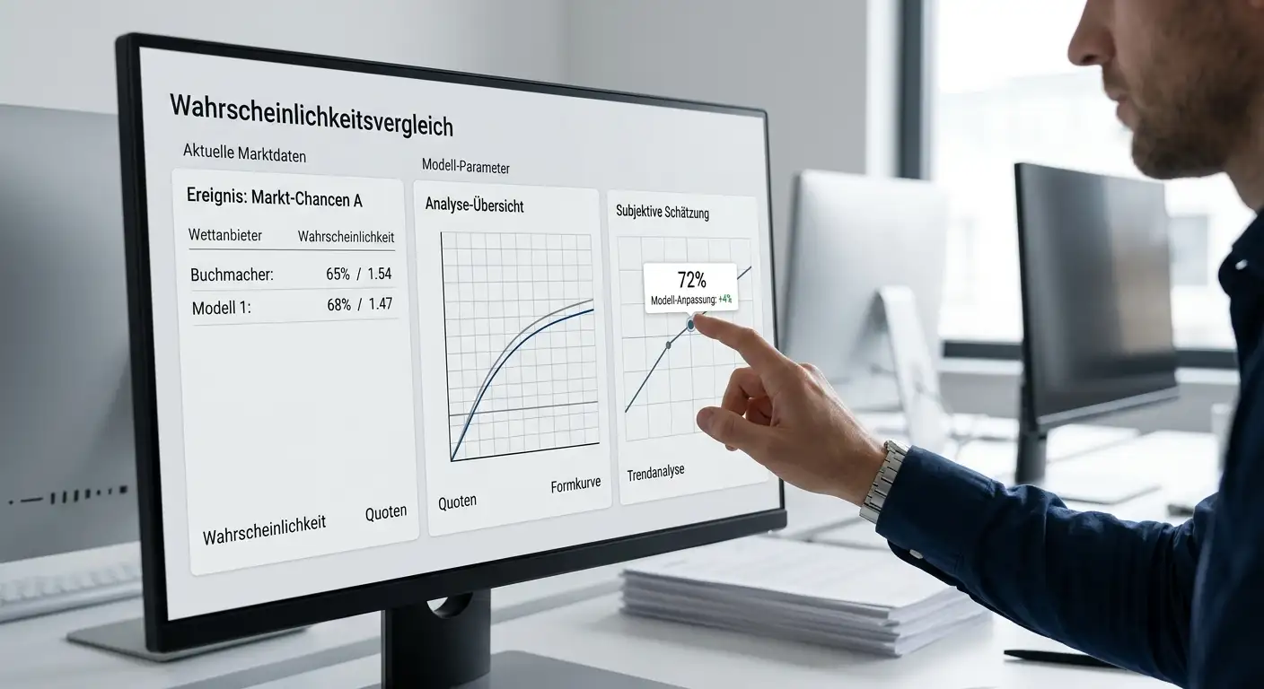 Formeinschätzung gegen die implizite Wahrscheinlichkeit der Quote stellen