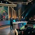 Europäische League-of-Legends-Liga LEC mit Teams im Wettkampf auf der Bühne