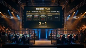 Darstellung einer Best-of-Serie bei League of Legends mit einzelnen Map-Ergebnissen