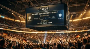 Statistische Darstellung von Kill-Zahlen und Spieldauer als Über-Unter-Linien bei League of Legends