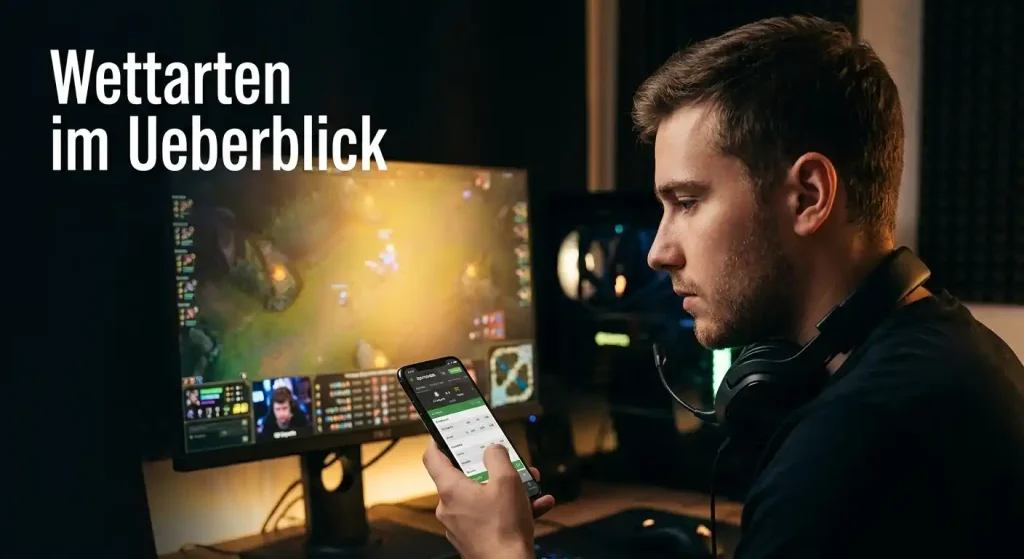 Übersicht der wichtigsten League-of-Legends-Wettarten von der Siegwette bis zur Spezialwette