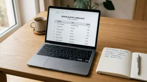 Bildschirm mit Quotentabelle für Formel-1-Rennen und Taschenrechner