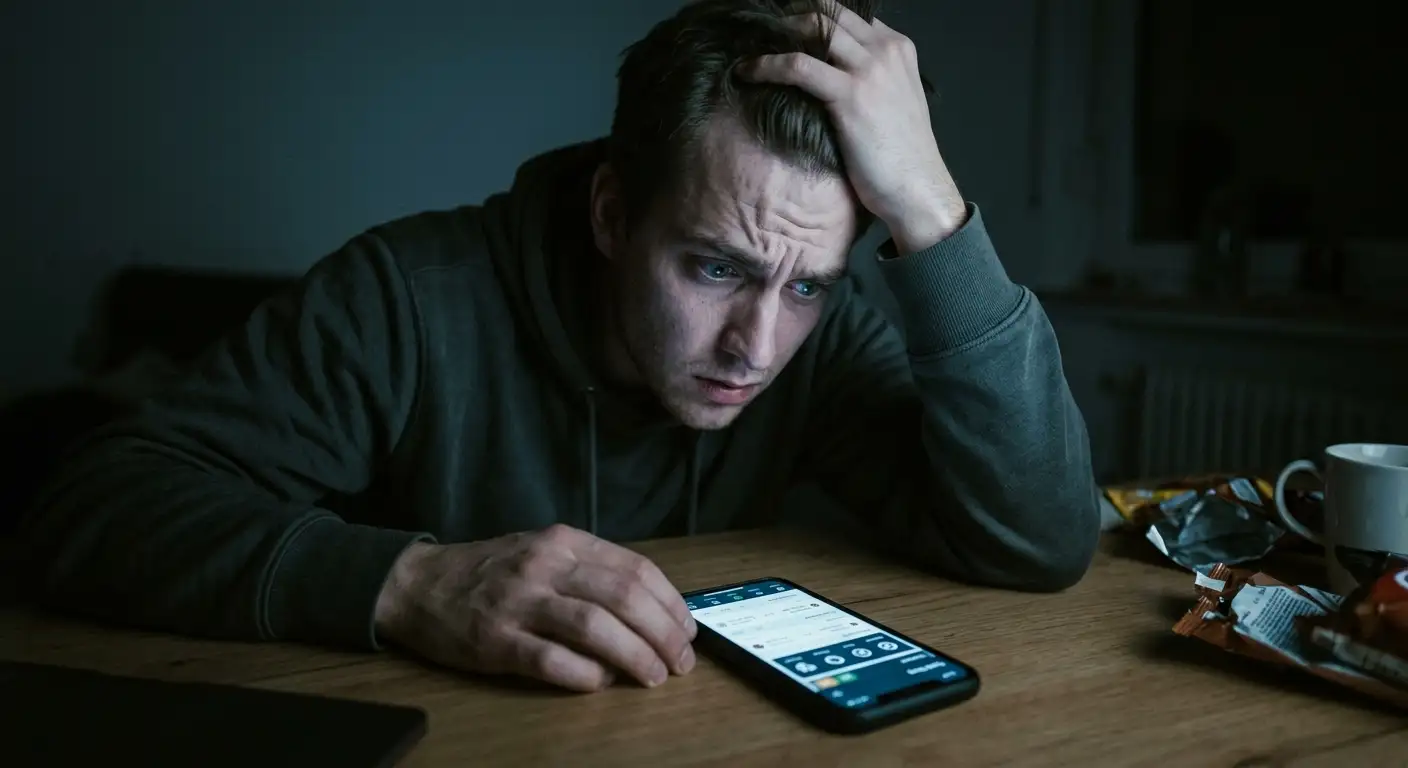 Tilt durch emotionales Weiterwetten nach einer schmerzhaften Niederlage