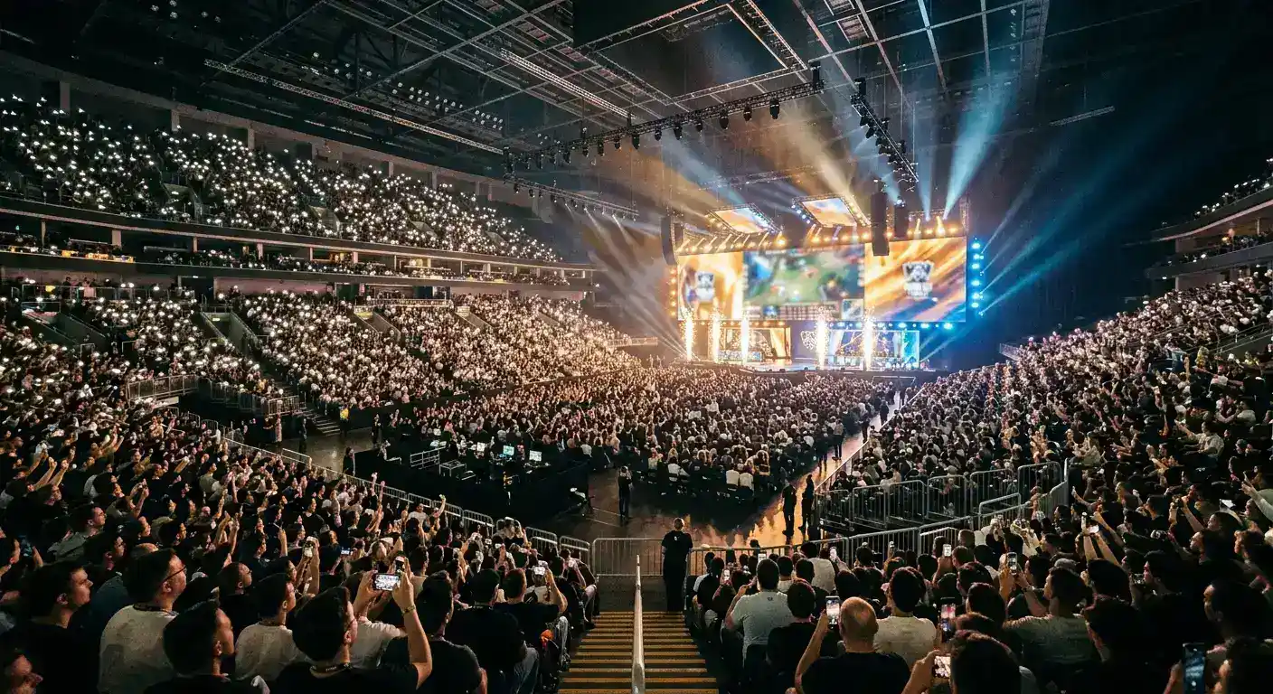 Ausverkaufte Arena beim Worlds-Finale als Kontext der tiefen Wettmärkte